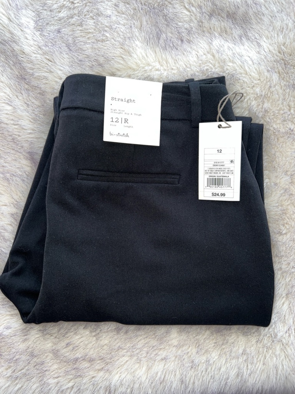 A . New Day Black Straight Leg Dress Pants